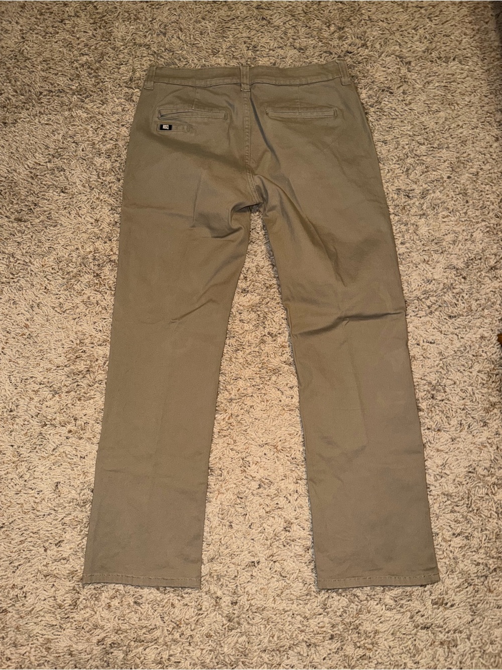 RSQ Men's Olive Green Straight-Leg Chinos 32x30 - Picture 2 of 3